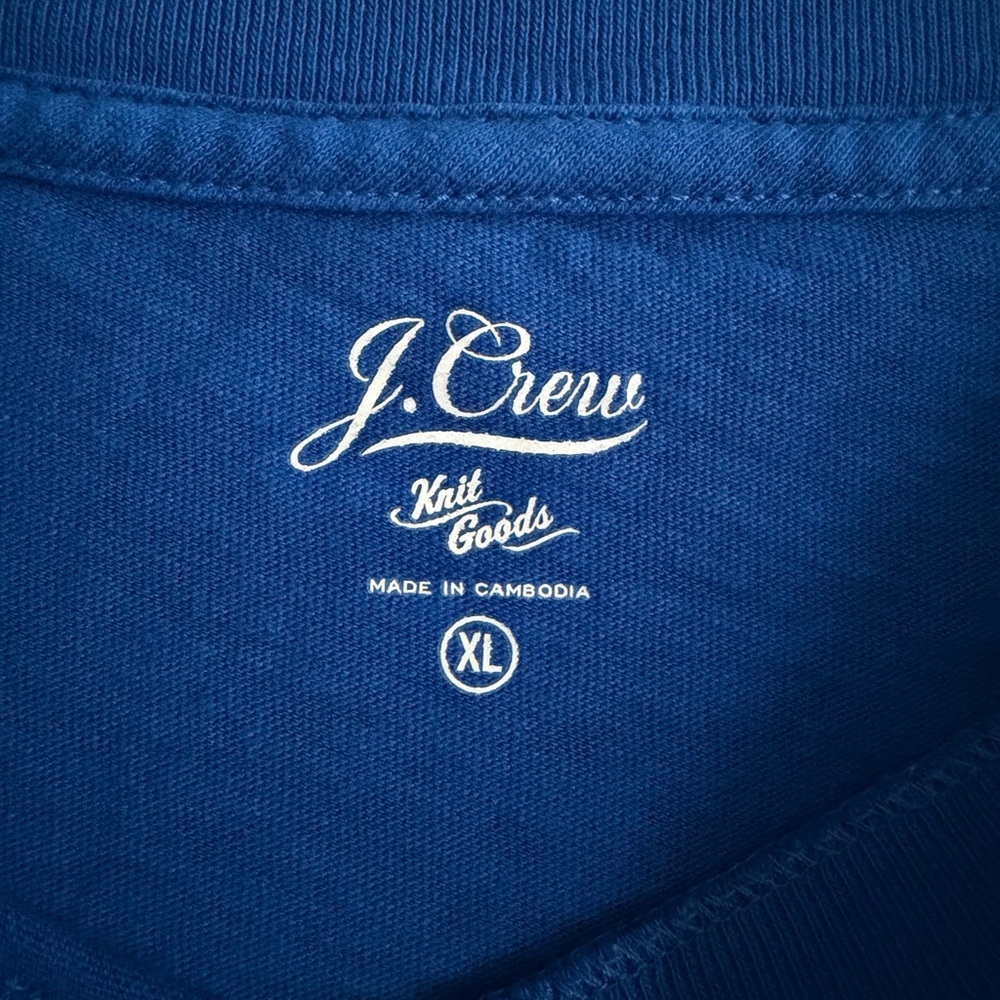 Cobalt Blue Chain Stitch Graphic Tee - Picture 3 of 5